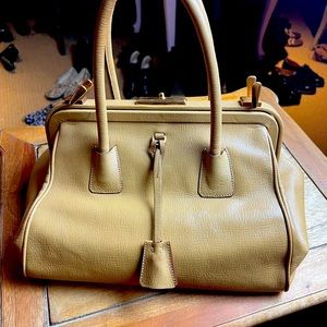 Cream Prada Large Purse